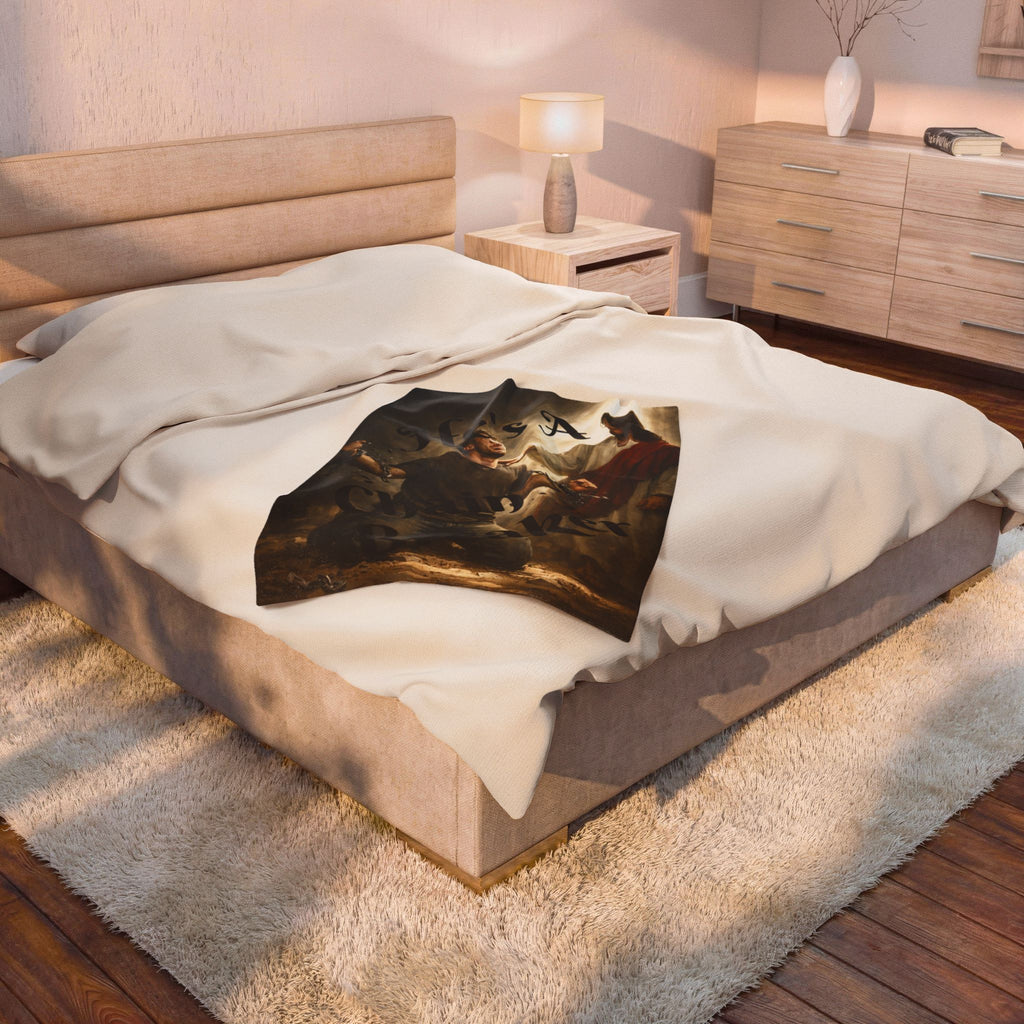 Christian "He's A Chain Breaker" Velveteen Plush Blanket