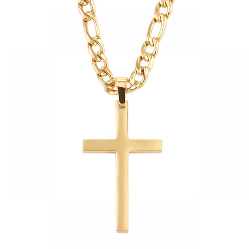 Jesus Cross Pendant Necklace – Unisex Metal Amulet