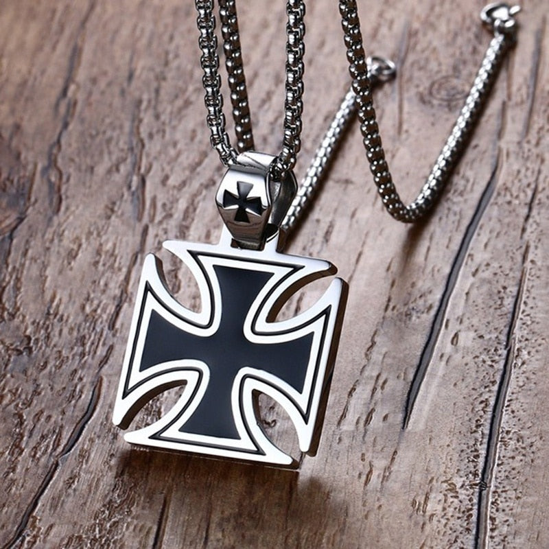 Jesus Cross Pendant Necklace – Unisex Metal Amulet