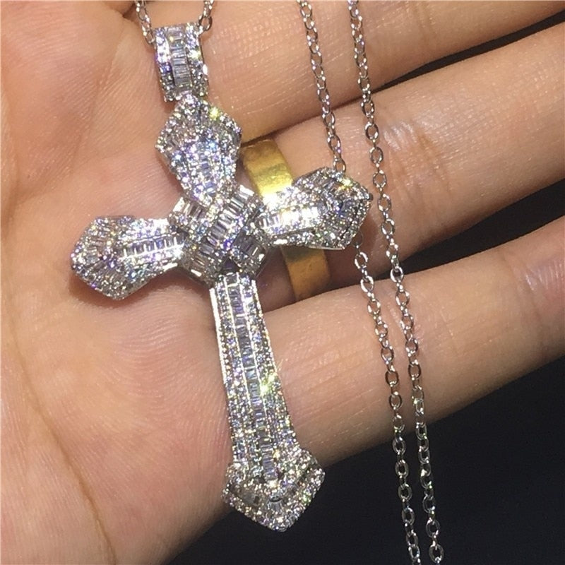 Jesus Cross Pendant Necklace – Unisex Metal Amulet