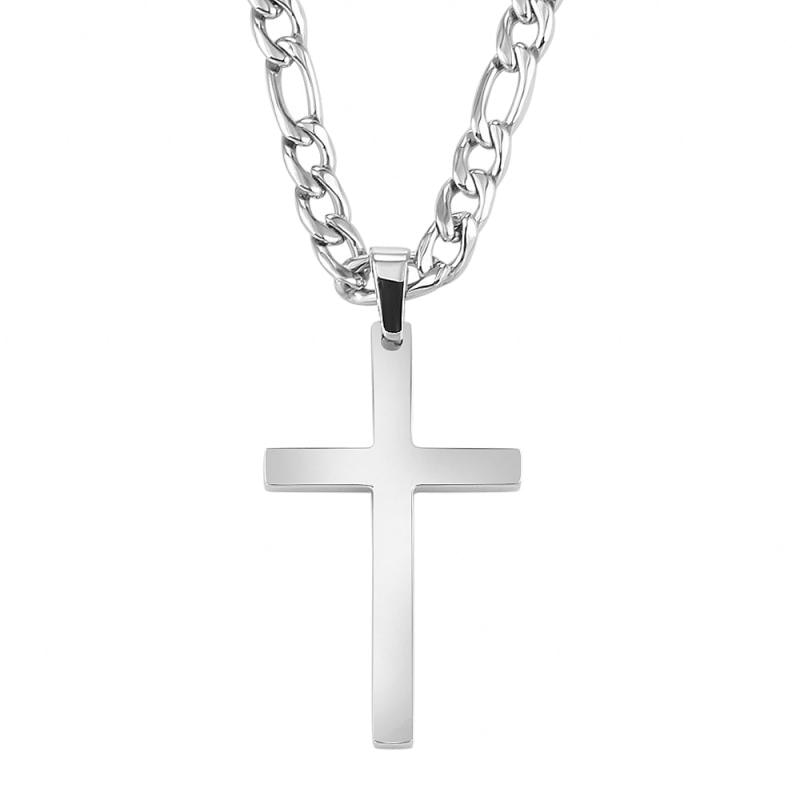 Jesus Cross Pendant Necklace – Unisex Metal Amulet