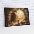 He Is Risen - Gallery Wrapped Canvas - Jesus Resurrection, Christian Easter Wall Art
