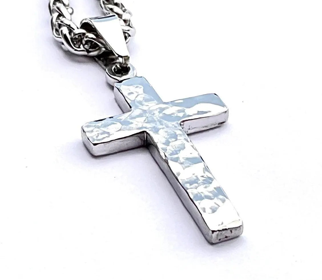 Silver Cross Necklace – Handmade Custom Pendant for Men & Women