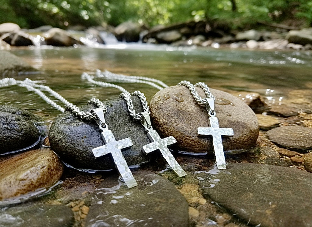 Silver Cross Necklace – Handmade Custom Pendant for Men & Women
