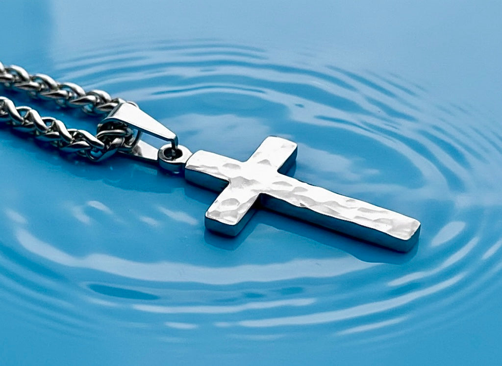 Silver Cross Necklace – Handmade Custom Pendant for Men & Women