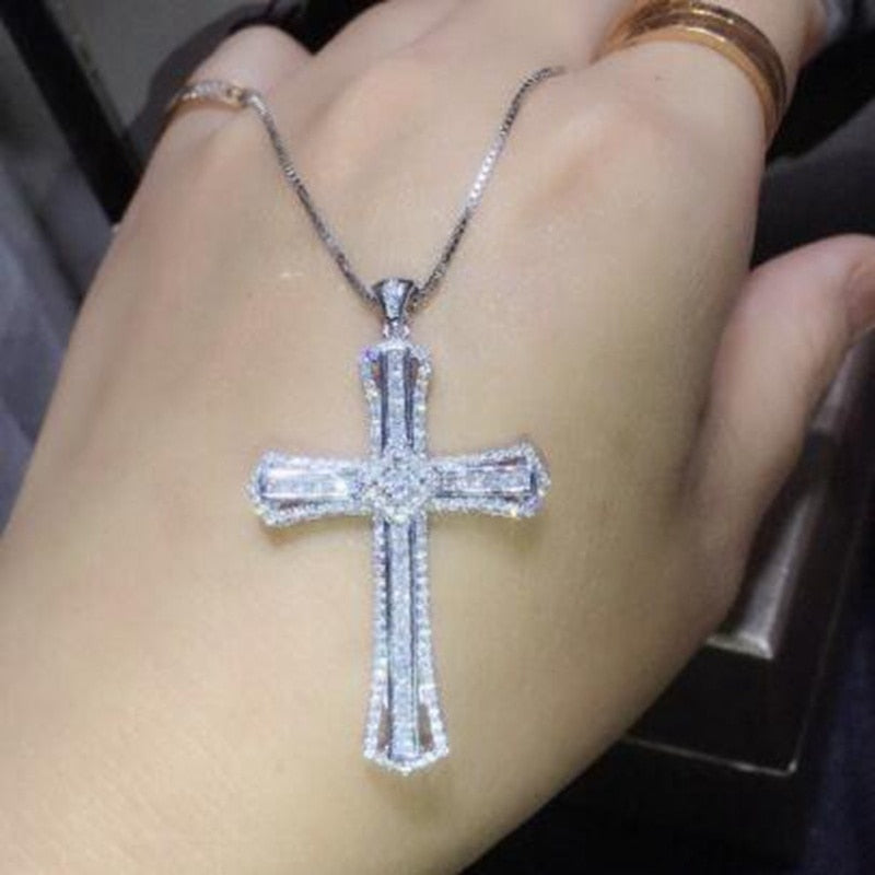 Jesus Cross Pendant Necklace – Unisex Metal Amulet