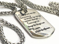 Serenity Prayer Necklace – Christian Dog Tag Pendant for Men & Boys