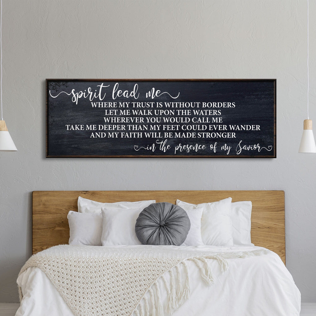 Song wall decor, spirit lead me canvas print, inspirational wall decor, worship song sign, worship song decor, Christian decor, Hillsong