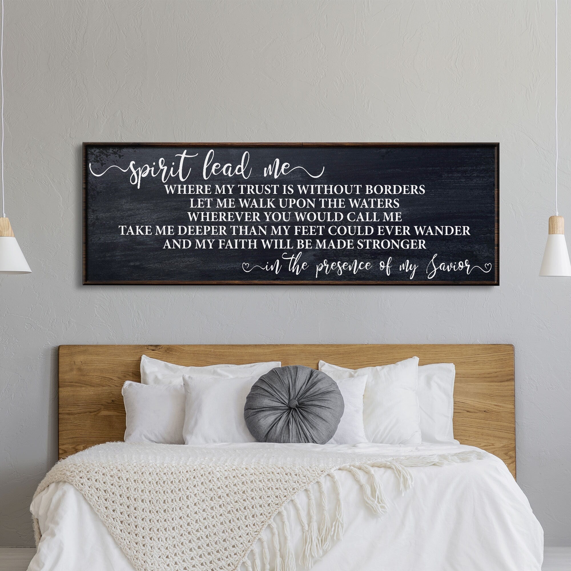 Song wall decor, spirit lead me canvas print, inspirational wall decor, worship song sign, worship song decor, Christian decor, Hillsong