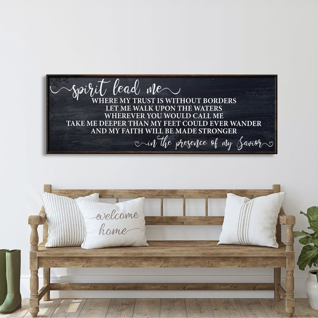 Song wall decor, spirit lead me canvas print, inspirational wall decor, worship song sign, worship song decor, Christian decor, Hillsong