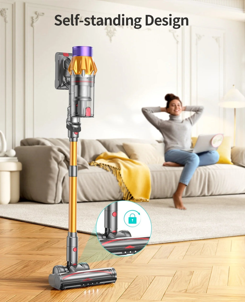Honiture X7 Cordless Vacuum – 45KPa Powerful Suction Stick Vacuum