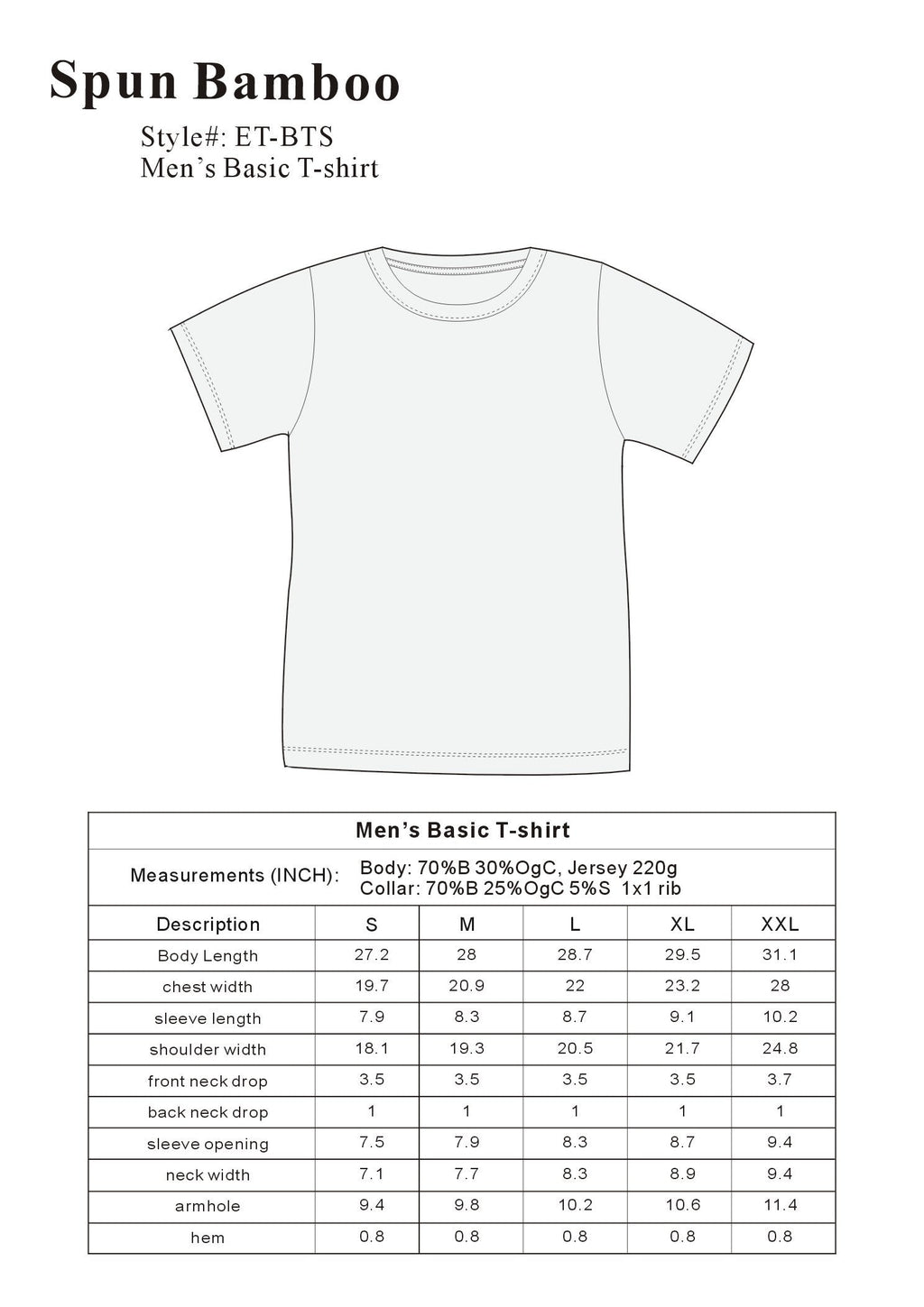 Original Men's Bamboo T-Shirt – Eco-Friendly Comfort Tee