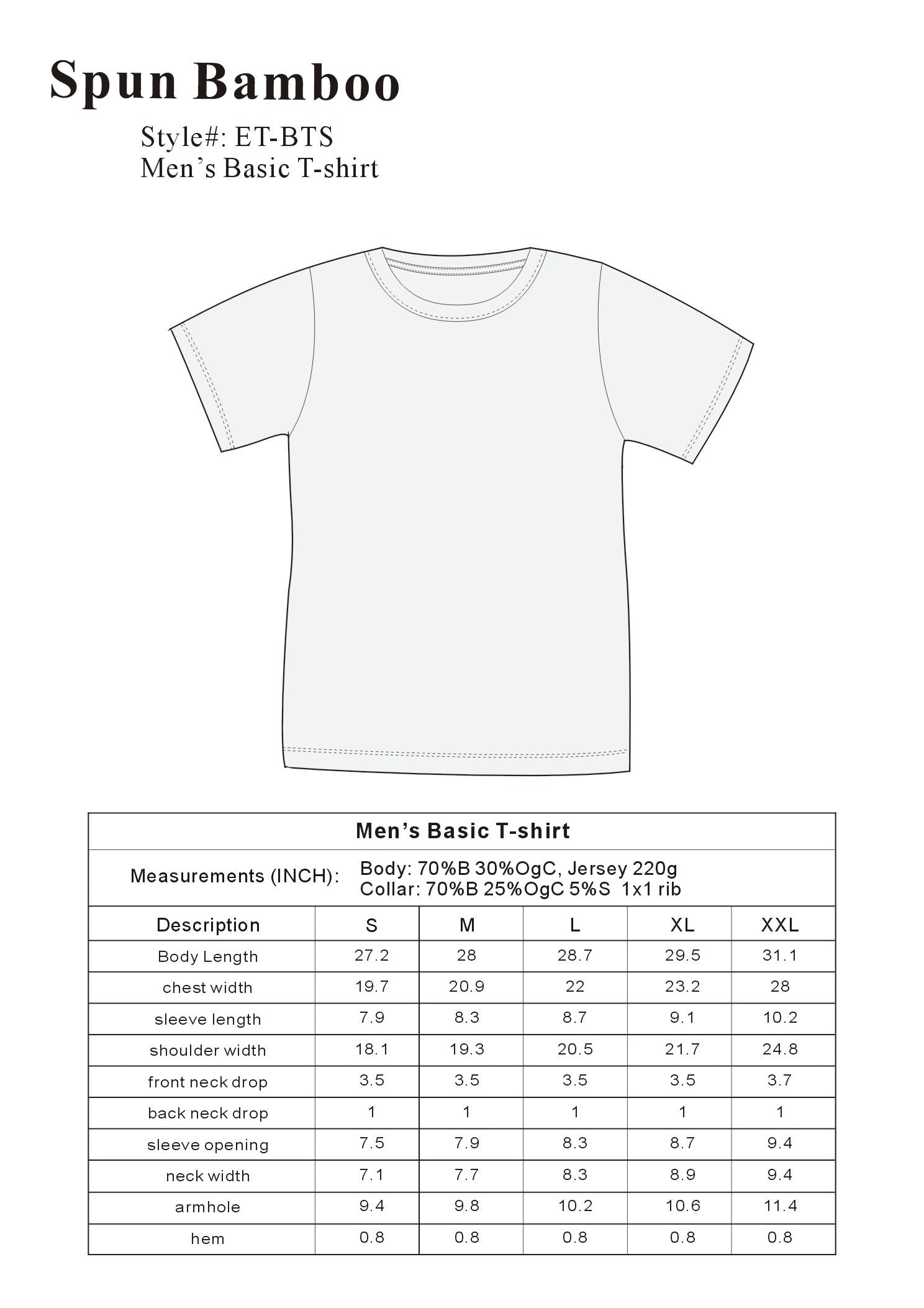 Original Men's Bamboo T-Shirt – Eco-Friendly Comfort Tee
